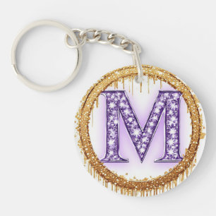 Porte-clefs Idée de cadeau de mariage Orné Monogramme M