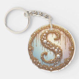 Porte-clefs Idée de cadeau de style bijou avec lettre S person