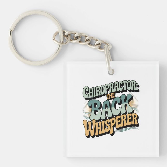 Porte-clefs Idée de cadeau pour chiropracteur, chuchoteur de d (Devant)
