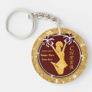 Porte-clefs Idées-cadeaux de Maroon, Gold, Black et White Che