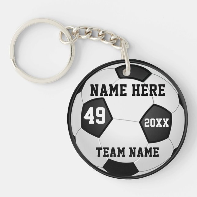 Porte-clefs Idées-cadeaux d'équipe de soccer personnalisées et (Devant)