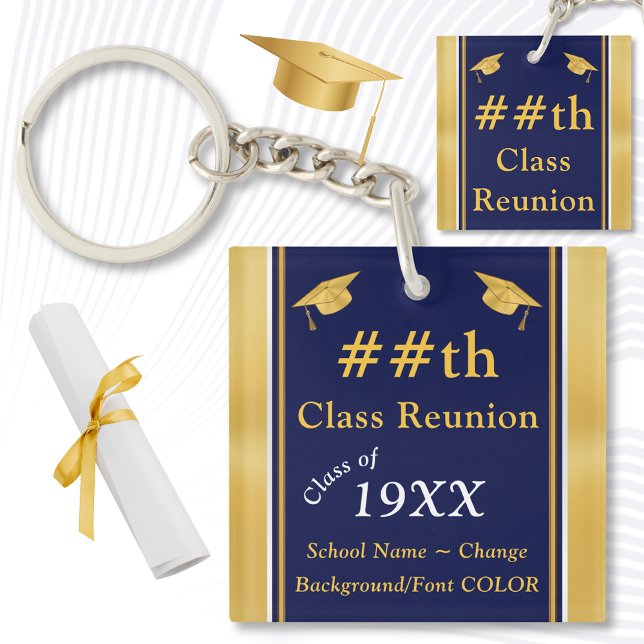 Porte-clefs Idées Cadeaux Réunion Classe, Porte - clés Réunion (50 Year Class Reunion Souvenirs. Nice, Class Reunion Gift Ideas. 50th Class Reunion Party Favors.)