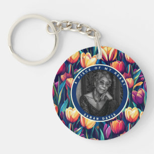 Porte-clefs Idées de cadeaux vintage photo Tulipe