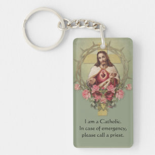 Porte-clefs Identité catholique Coeur sacré de Jésus