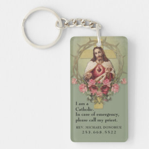 Porte-clefs Identité catholique Le coeur sacré de Jésus