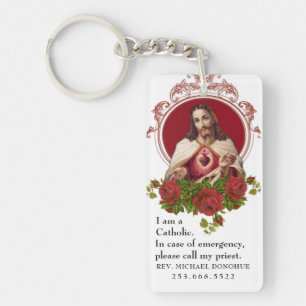 Porte-clefs Identité catholique Le coeur sacré de Jésus