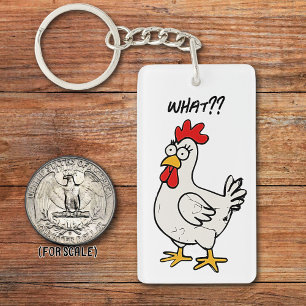 Porte-clefs Idiot Poulet Dessin Sarcastique Phrase Sac Charme