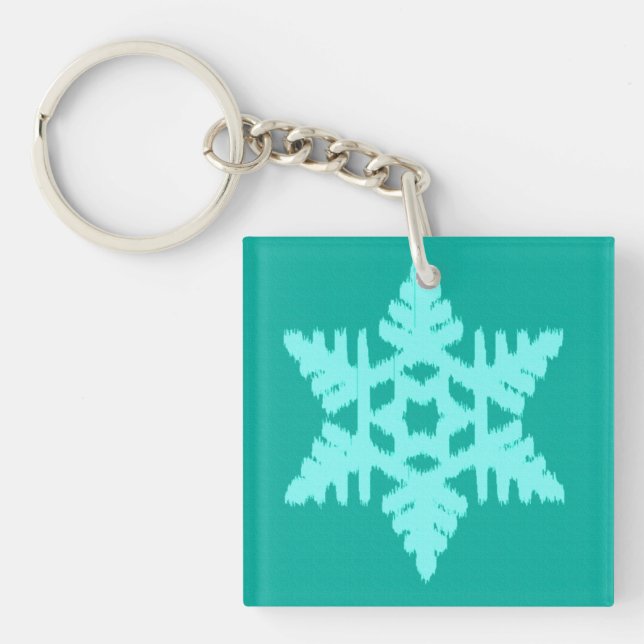 Porte-clefs Ikat Snowflake (Devant)