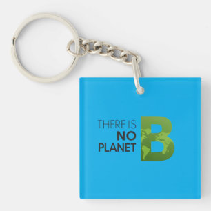 Porte-clefs Il n'y a pas de planète B - Typographie de la Terr