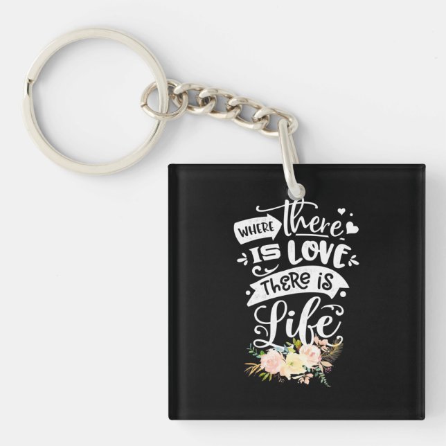 Porte-clefs Il Y A L'Amour Il Y A La Vie (Devant)