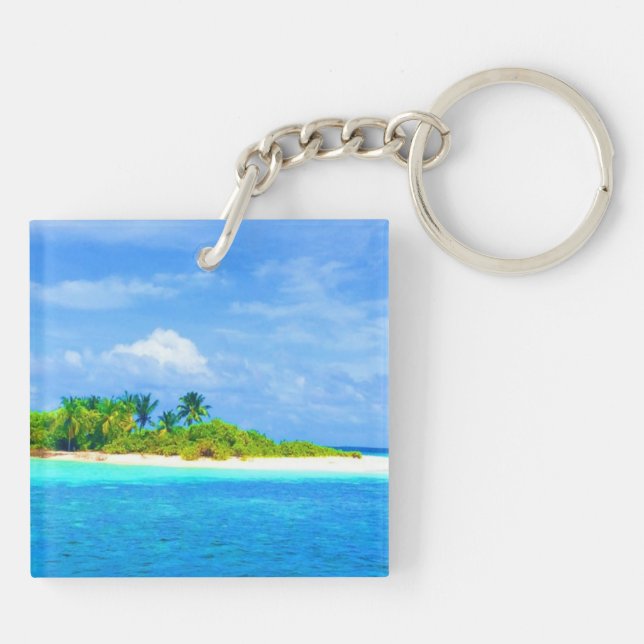 Porte-clefs Île tropicale (Dos)