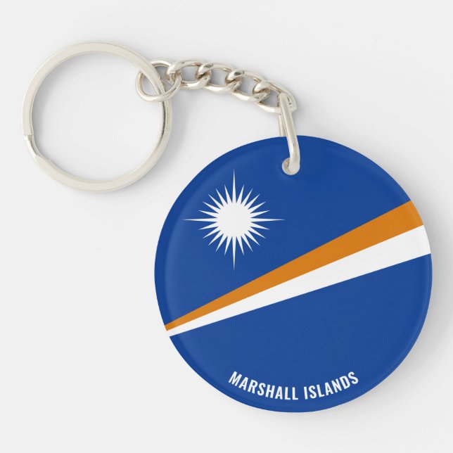 Porte-clefs Îles Marshall Drapeau charmant patriotique (Devant)