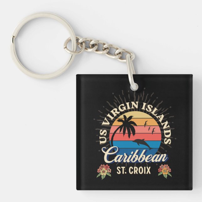Porte-clefs Îles Vierges américaines Sainte-Croix USVI Tropica (Devant)