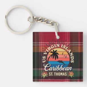 Porte-clefs Îles Vierges américaines St. Thomas USVI Madras Tr
