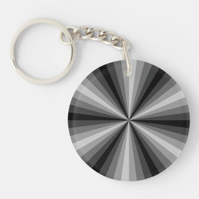 Porte-clefs Illusion optique Porte - clé acrylique noir (Devant)