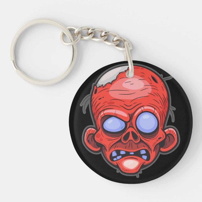 Porte-clefs Illustration artistique de zombie (Devant)
