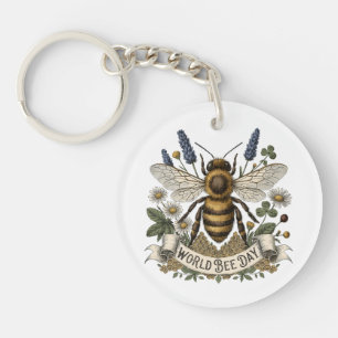 Porte-clefs Illustration botanique vintage pour la Journée mon