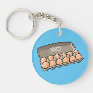 Porte-clefs Illustration de carton d'oeufs