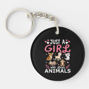 Porte-clefs Illustration de chat minimaliste mignonne pour ama