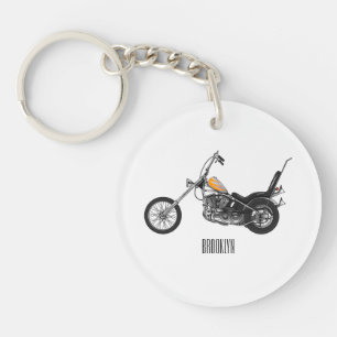 Porte-clefs Illustration de Chopper Motorcycle 1950