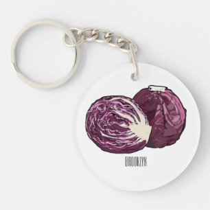 Porte-clefs Illustration de chou rouge