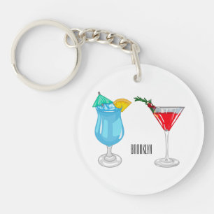 Porte-clefs Illustration de cocktail