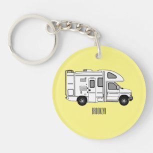 Porte-clefs Illustration de dessin animé Campervan
