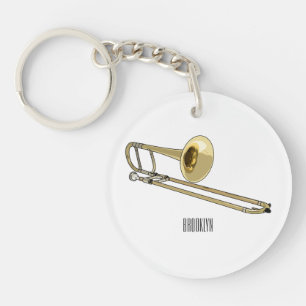 Porte-clefs Illustration de dessin animé de Trombone