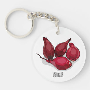 Porte-clefs Illustration de dessin animé Shallot