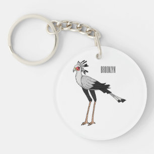 Porte-clefs Illustration de dessin du secrétaire pour oiseaux