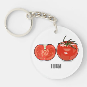 Porte-clefs Illustration de dessin sur la tomate