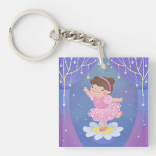 Porte-clefs Illustration de fantaisie du rêve d'une ballerine