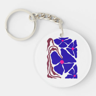 Porte-clefs Illustration de fleurs œuvre d'art