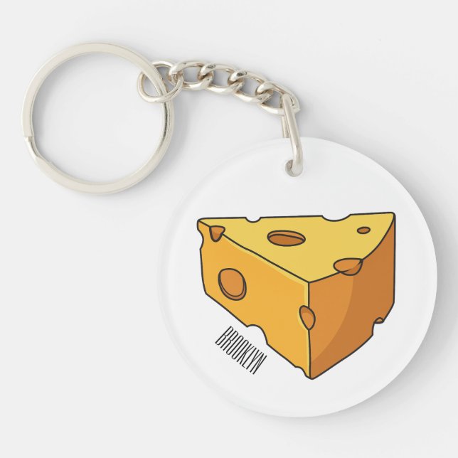 Porte-clefs Illustration de fromage (Devant)