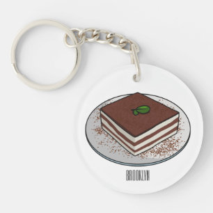 Porte-clefs Illustration de gâteau de Tiramisu