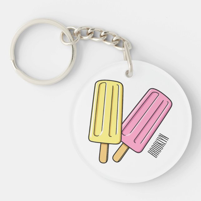Porte-clefs Illustration de Ice pop (Devant)