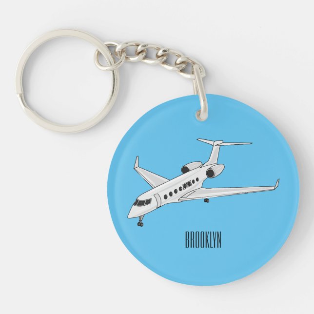 Porte-clefs Illustration de jet privé (Devant)
