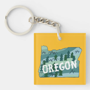 Porte-clefs Illustration de la carte de l'État de l'Oregon