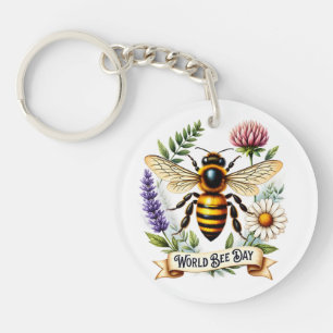 Porte-clefs Illustration de la Journée mondiale des abeilles a