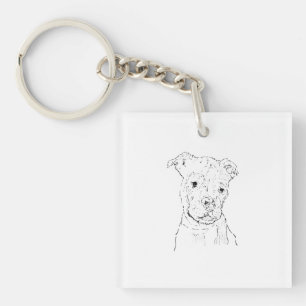 Porte-clefs Illustration de l'Am Staffordshire Terrier
