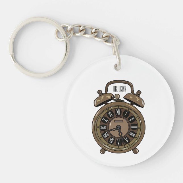 Porte-clefs Illustration de l'horloge d'alarme (Devant)