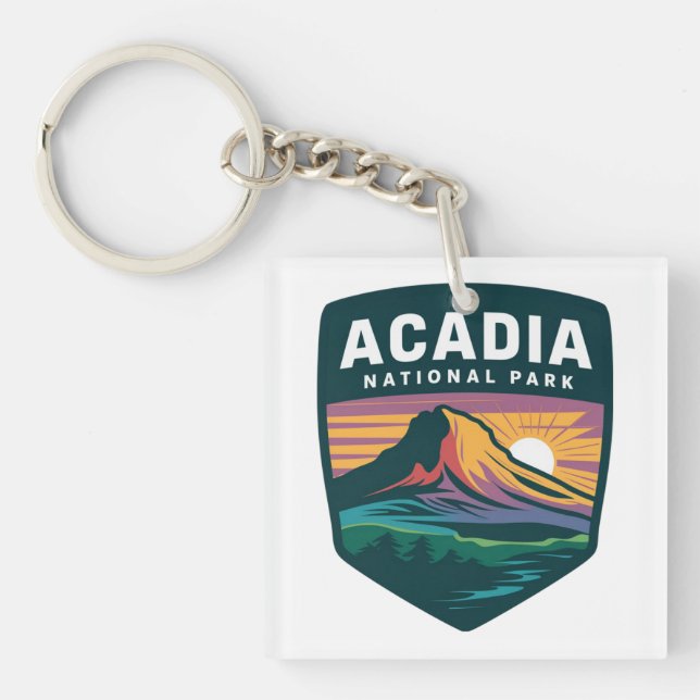 Porte-clefs Illustration de l'insigne du coucher de soleil du  (Devant)