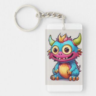 Porte-clefs Illustration de mignons petits monstres - 4K Carto