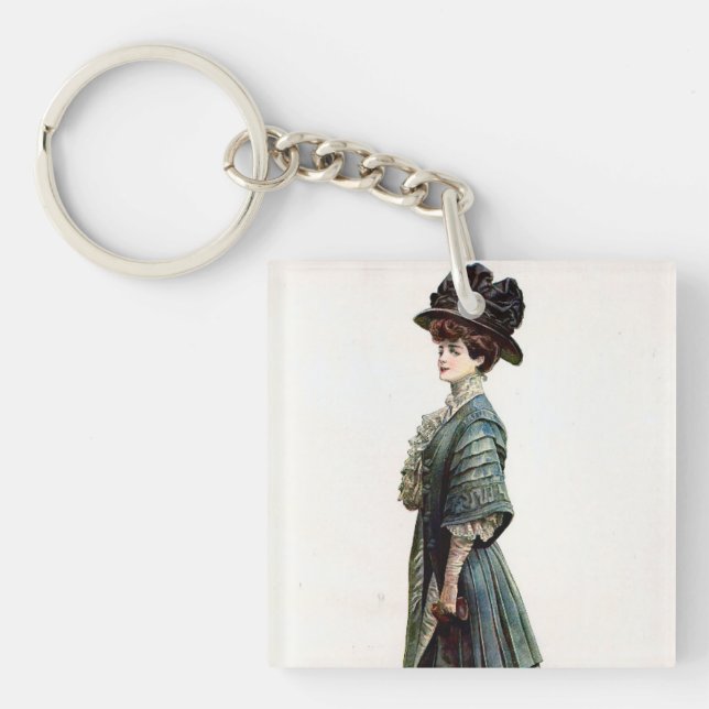 Porte-clefs Illustration de mode vintage glamour (Devant)