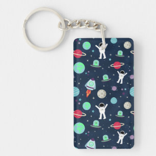 Porte-clefs illustration de motif spatial