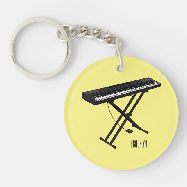 Porte-clefs Illustration de piano clavier (Devant)