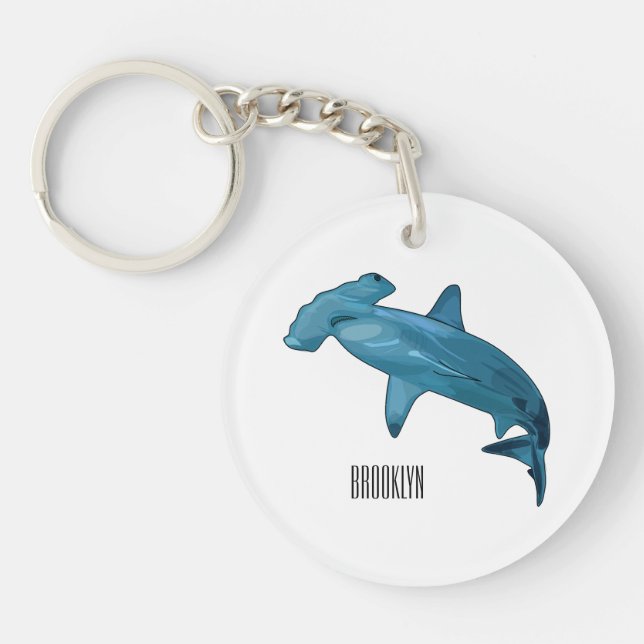 Porte-clefs Illustration de requin marteau (Devant)