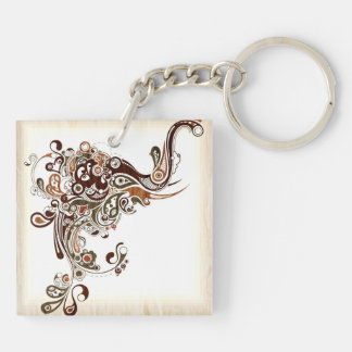 Porte-clefs Illustration de spirale d'abrégé sur porte - clé