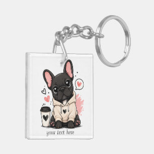 Porte-clefs Illustration de sweat-shirt de bouledogue français