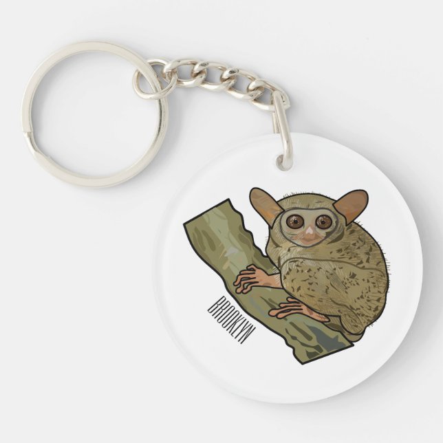 Porte-clefs Illustration de Tarsier (Devant)